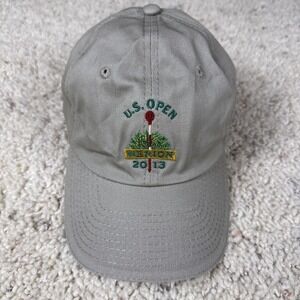 U.S. Open Merion 2013 PGA Official Khaki Golf Hat Adjustable Strap Great Cond.